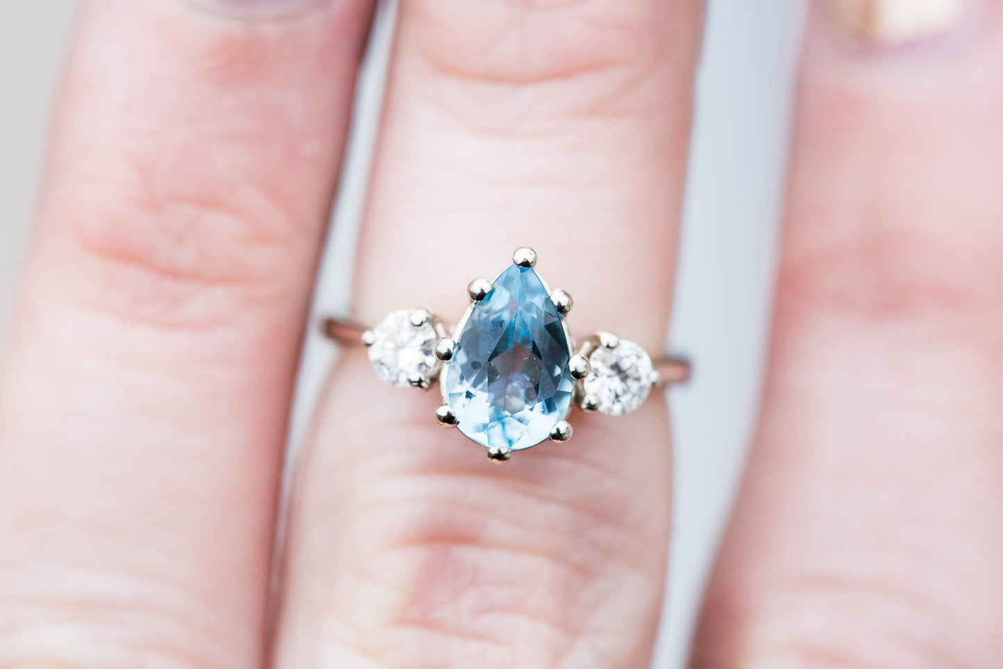 Aquamarine Engagement Ring | Autumn and May | Solitaire Rings